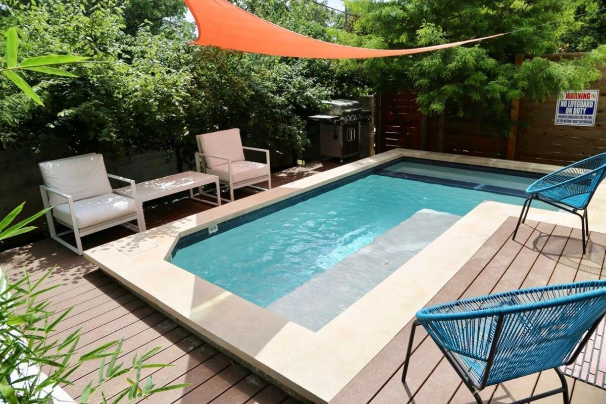 Stunning Modern Home W Pool & Hot Tub In Dt Austin Eksteriør bilde