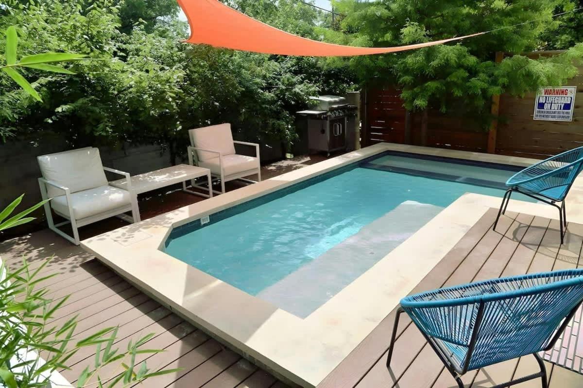 Stunning Modern Home W Pool & Hot Tub In Dt Austin Eksteriør bilde
